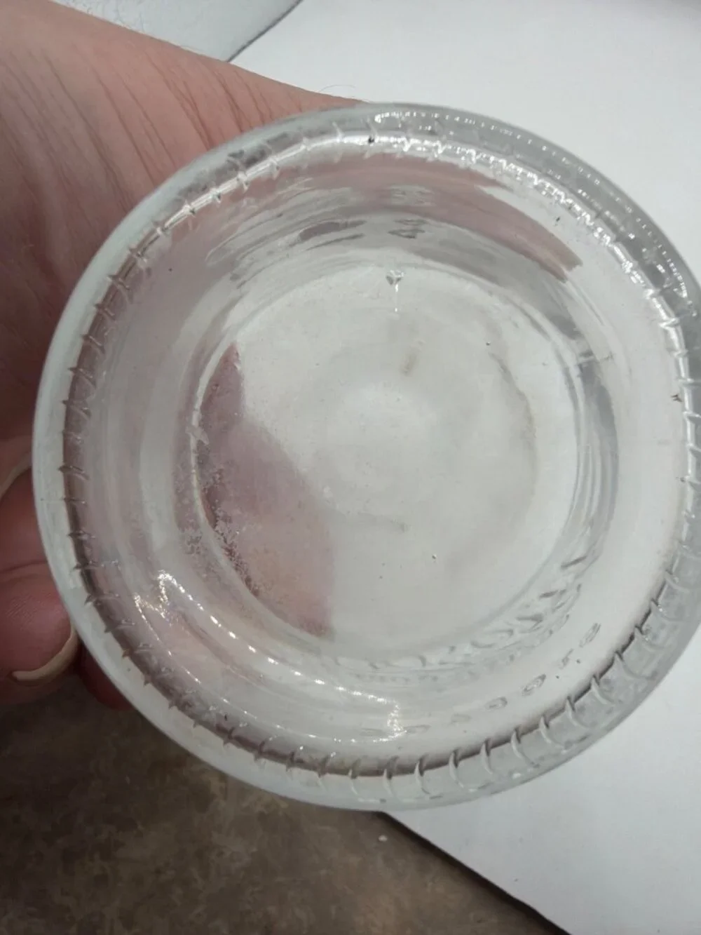 Vintage‎ Mason Crafts & More Clear Glass Storage Jar With 6 Oz Marking